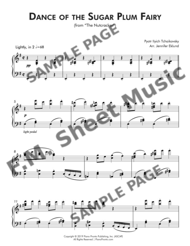 Dance of the Sugar Plum Fairy (Intermediate Piano) By F M Sheet